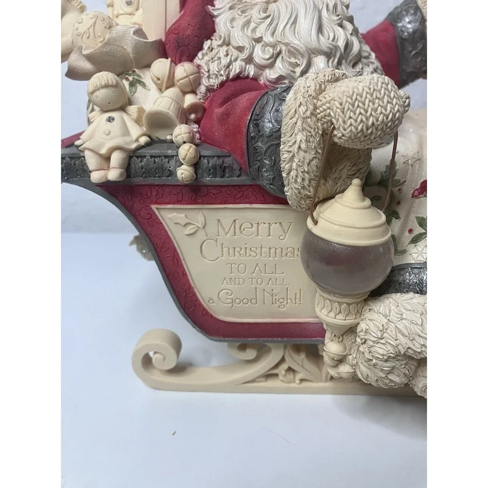 RARE Enesco The Heart Of Christmas Masterpiece Santa With Sleigh 4057643 Retired